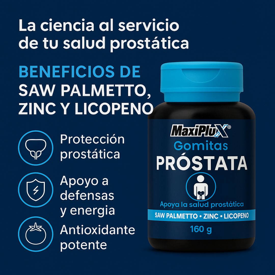 MaxiPluX Gomitas Próstata – Salud Masculina Natural 🍃