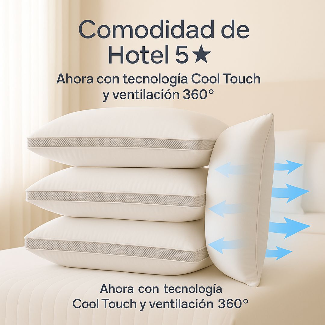 Set x2 Almohadas Cool Touch 40 x 60: Frescura Total para Dormir