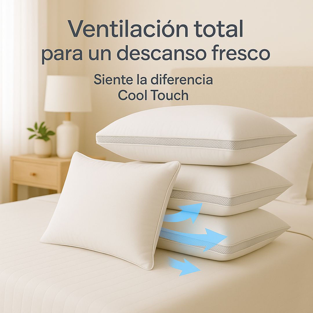 Set x2 Almohadas Cool Touch 40 x 60: Frescura Total para Dormir
