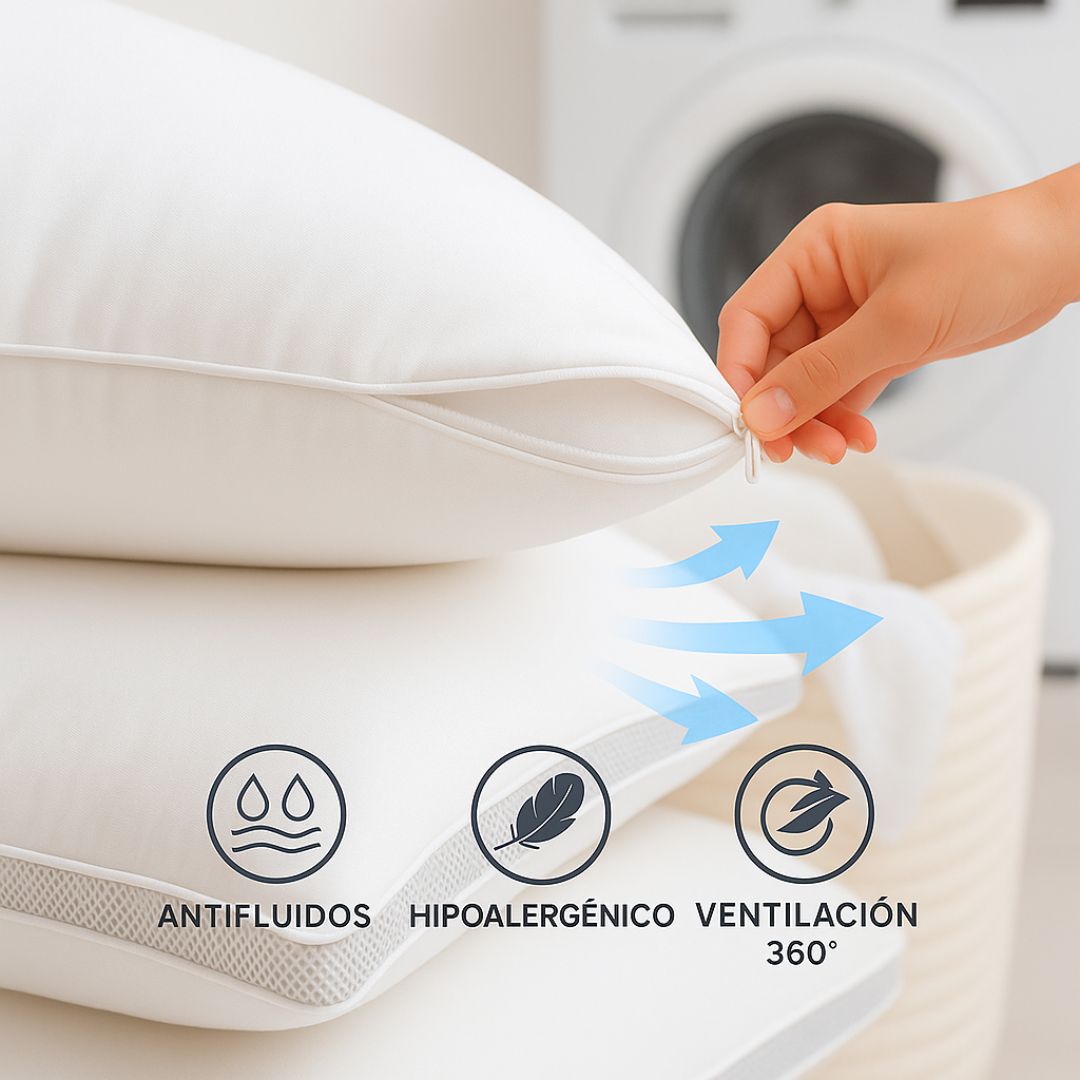 Set x2 Almohadas Cool Touch 40 x 60: Frescura Total para Dormir