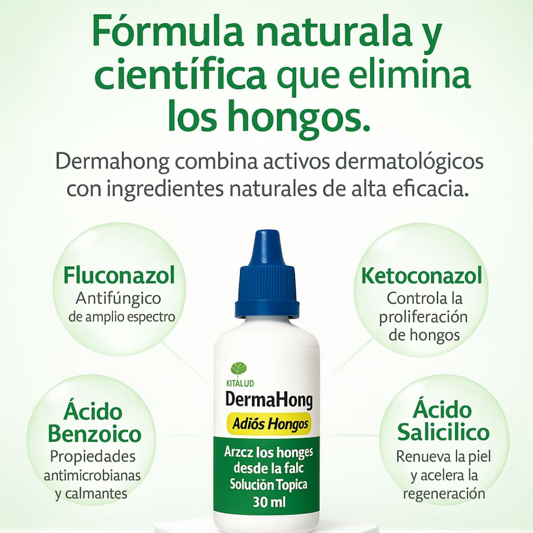 Dermahong Antimicótico Fungicida (Uñas - Cuero Cabelludo - Piel)