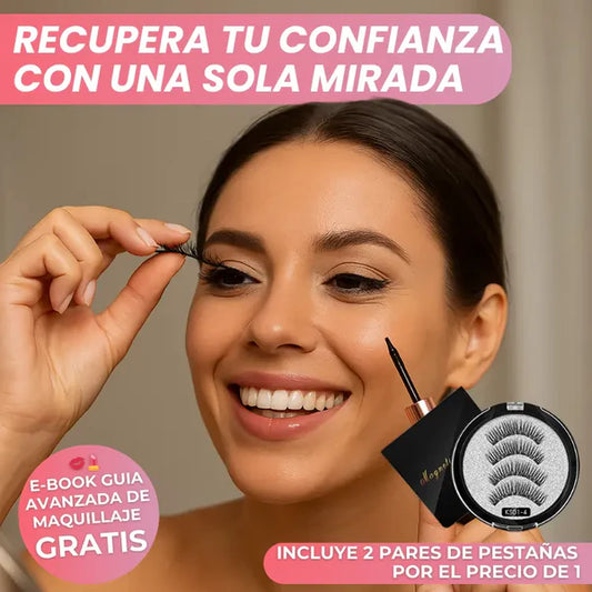 GlamMag | Pestañas Magnéticas sin Pegamento + Guía de Maquillaje GRATIS